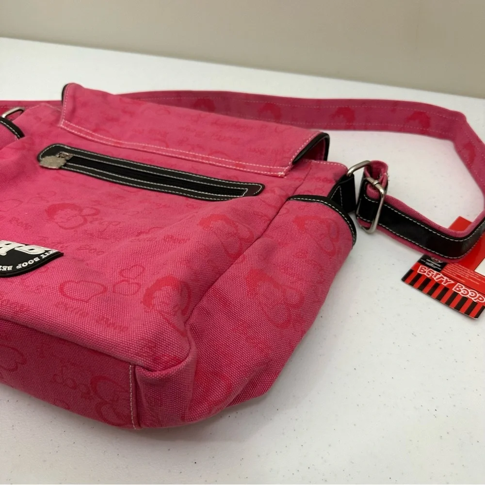 Pink Betty Boop Rhinestone Messenger Bag - Picture 5 of 16